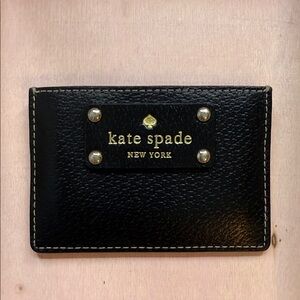 Kate Spade Black Leather Card Holder